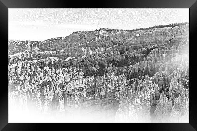 Wonderful Scenery at Bryce Canyon National Park in Utah Framed Print by Erik Lattwein