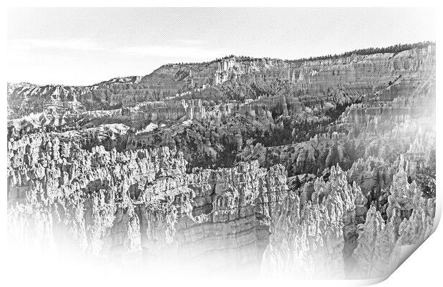 Wonderful Scenery at Bryce Canyon National Park in Utah Print by Erik Lattwein