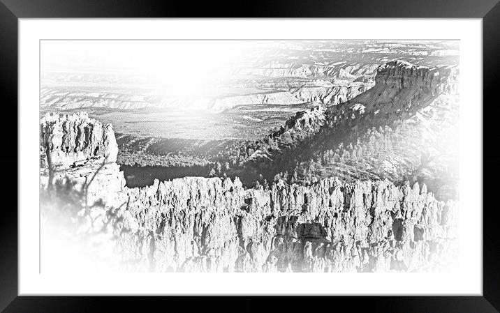 The famous Bryce Canyon National Park in Utah Framed Mounted Print by Erik Lattwein