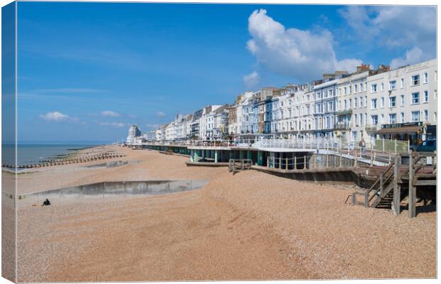 Hastings seafront. Canvas Print by Bill Allsopp