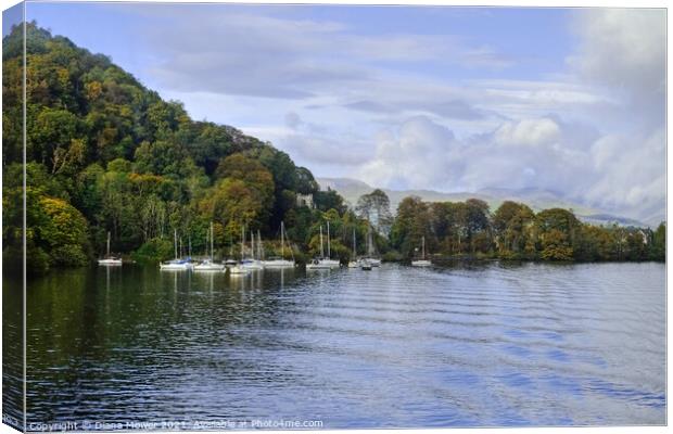 Windermere Western shore Canvas Print by Diana Mower
