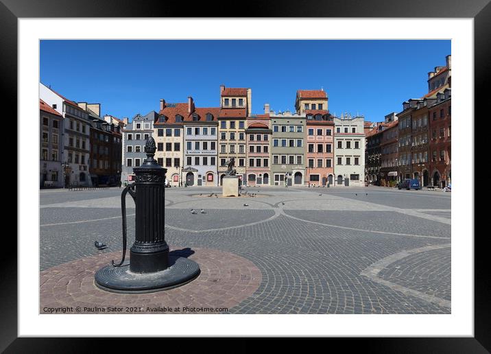 The Old Town Market Place square, Warsaw Framed Mounted Print by Paulina Sator