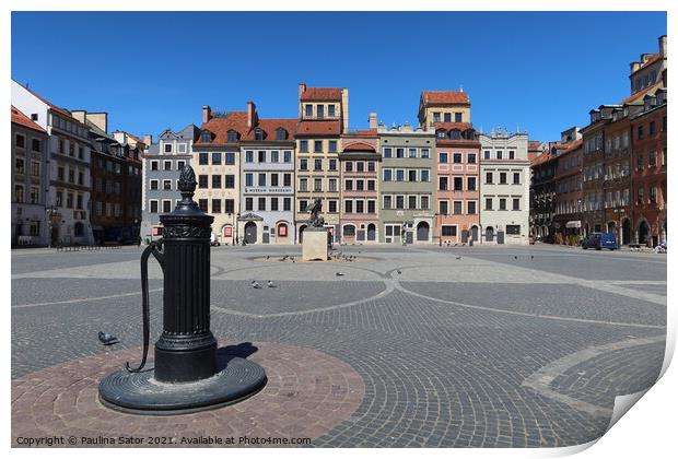 The Old Town Market Place square, Warsaw Print by Paulina Sator
