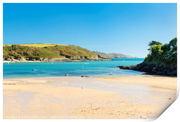 South Sands Beach, Salcombe Print by Justin Foulkes