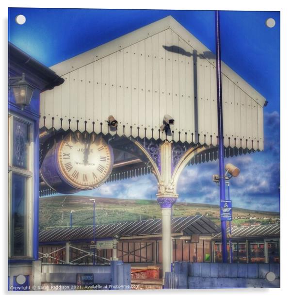 Waiting for the train Acrylic by Sarah Paddison