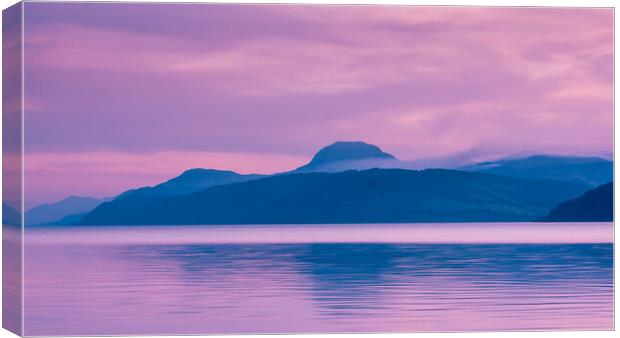 Loch Ness Sunset Canvas Print by John Frid
