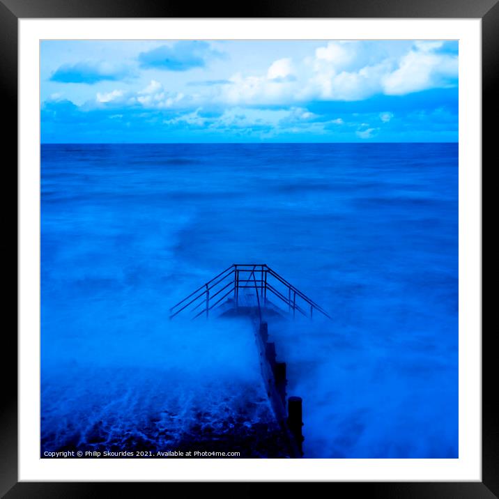 Cromer Seascape Framed Mounted Print by Philip Skourides