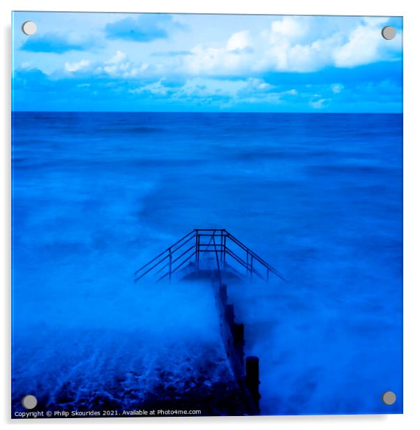 Cromer Seascape Acrylic by Philip Skourides