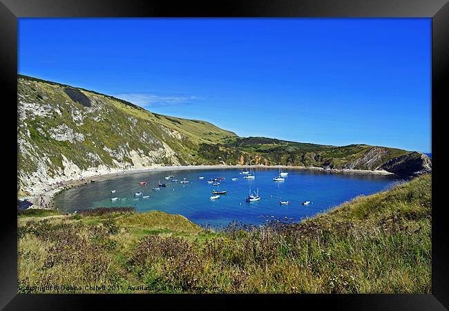 Lulworth Cove Framed Print by Donna Collett
