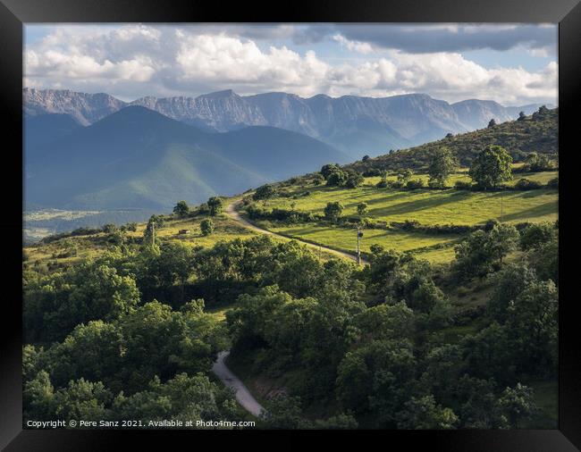 Cadi Range as seen from Cerdanya, Catalan Pyrenees Framed Print by Pere Sanz