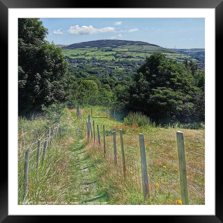 A View over Stalybridge Framed Mounted Print by Sarah Paddison