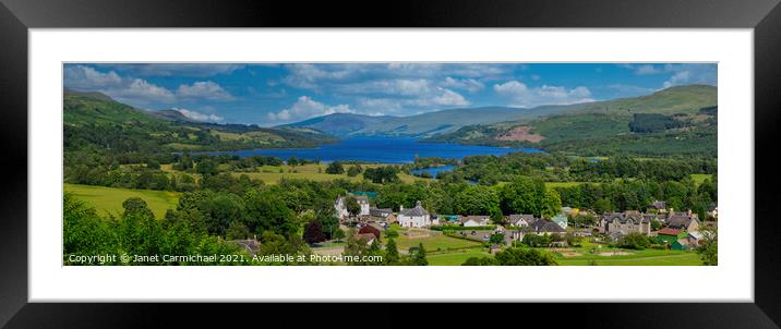 Majestic Panorama of Killin and Loch Tay Framed Mounted Print by Janet Carmichael