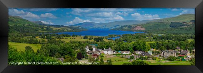 Majestic Panorama of Killin and Loch Tay Framed Print by Janet Carmichael