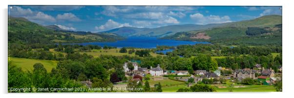 Majestic Panorama of Killin and Loch Tay Acrylic by Janet Carmichael