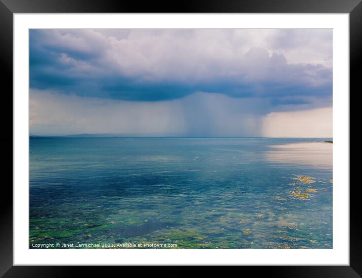 Tempestuous Skies Over Scottish Seas Framed Mounted Print by Janet Carmichael