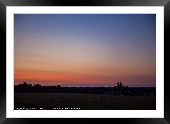 Beverley Minster At dawn Framed Mounted Print by Richard Perks