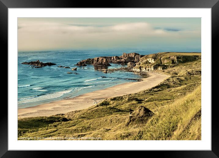 Mist rolling in from the sea. Framed Mounted Print by jim Hamilton