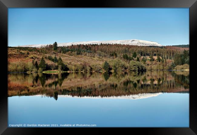 Cantref Reservoir, Brecon Beacons Framed Print by Gordon Maclaren