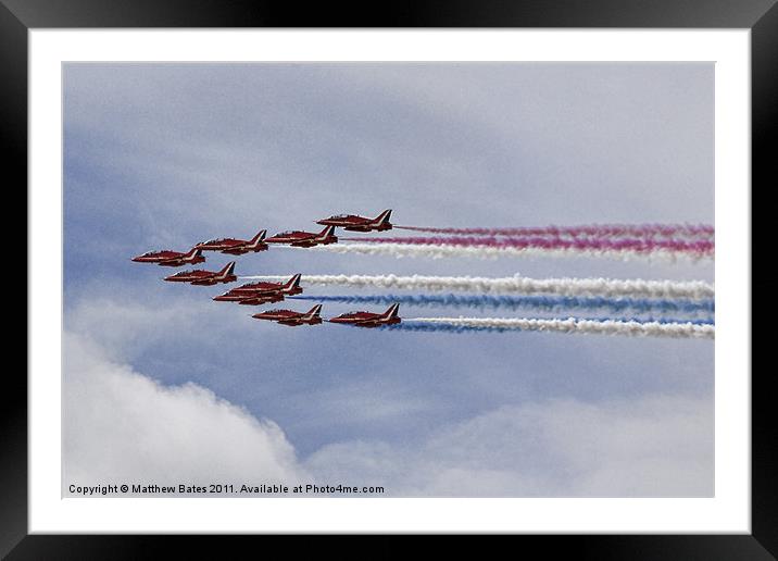 Red Arrows 5 Framed Mounted Print by Matthew Bates
