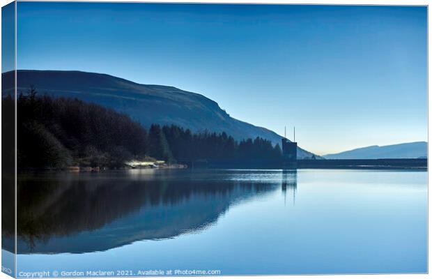 Cantref Reservoir, Brecon Beacons Canvas Print by Gordon Maclaren