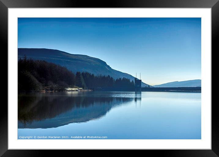 Cantref Reservoir, Brecon Beacons Framed Mounted Print by Gordon Maclaren