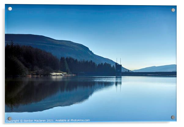 Cantref Reservoir, Brecon Beacons Acrylic by Gordon Maclaren