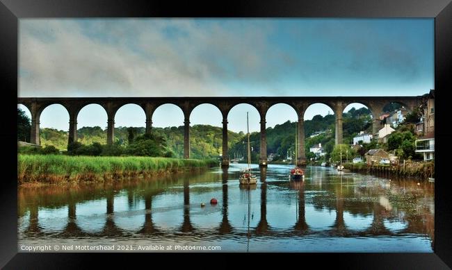 The River Tamar At Calstock. Framed Print by Neil Mottershead