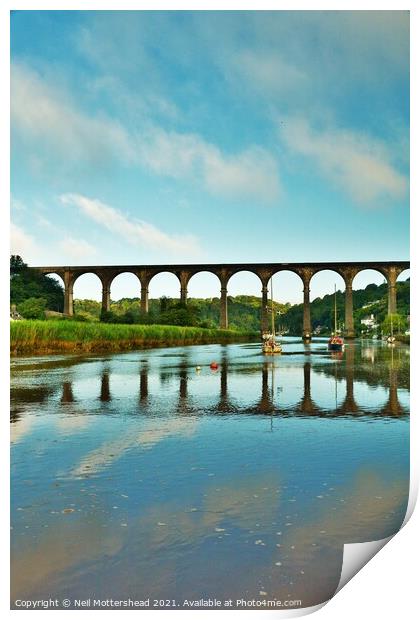 River Tamar Reflections. Print by Neil Mottershead