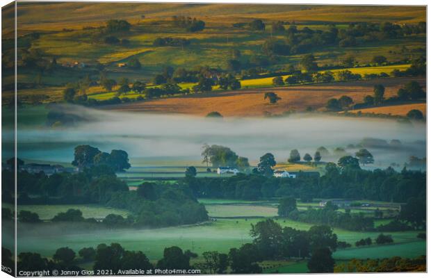 Misty Morning in the Lake District  Canvas Print by Jonny Gios