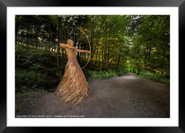 The Huntress of Skipton Castle Woods. Framed Mounted Print by Chris North