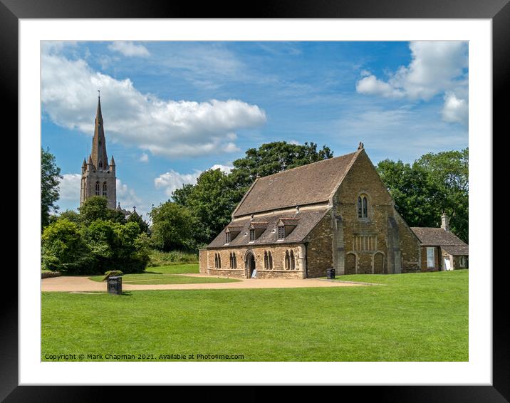 The Great Hall of Oakham Castle and All Saints Church Tower, Rutland Framed Mounted Print by Photimageon UK