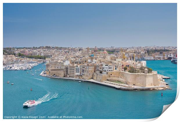 Senglea Point, Grand Harbour, Republic of Malta Print by Kasia Design