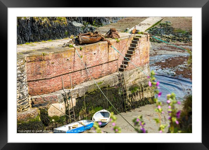 Porthgain Pembrokeshire Framed Mounted Print by geoff shoults
