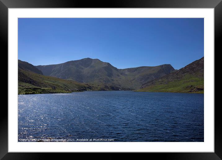 Llyn Ogwen 1 Framed Mounted Print by Christian Bridgwater