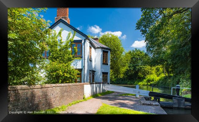 Lock Keepers Cottage Framed Print by Alan Dunnett