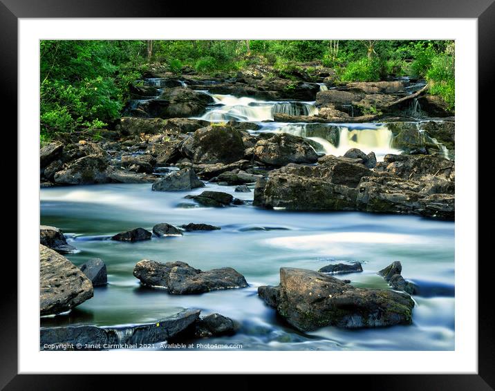 Early Morning at the Falls of Dochart Framed Mounted Print by Janet Carmichael
