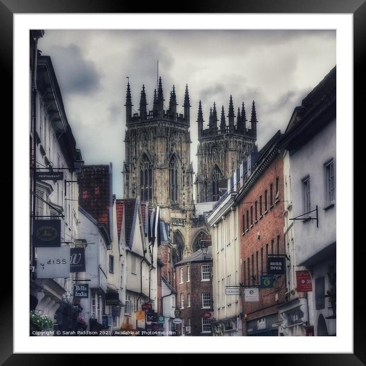View of York Minster Framed Mounted Print by Sarah Paddison