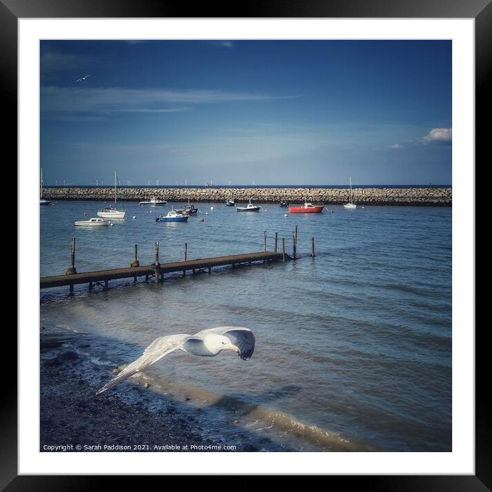 Rhos on Sea Harbour Framed Mounted Print by Sarah Paddison