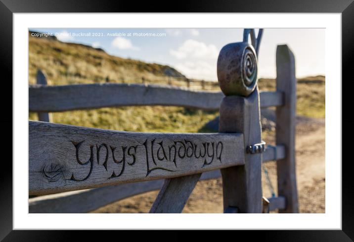 Ynys Llanddwyn Gate Anglesey Framed Mounted Print by Pearl Bucknall