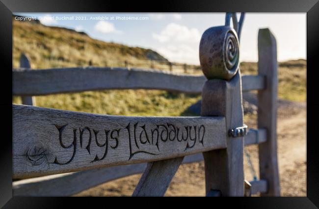 Ynys Llanddwyn Gate Anglesey Framed Print by Pearl Bucknall