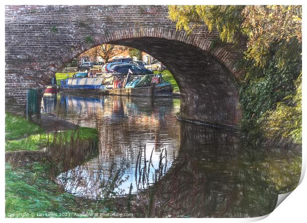 The Bridge At Hungerford Digital Art Print by Ian Lewis