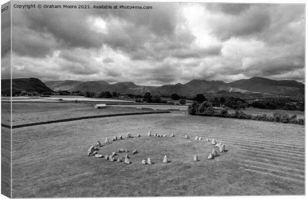 Castlerigg and Catbells  Canvas Print by Graham Moore