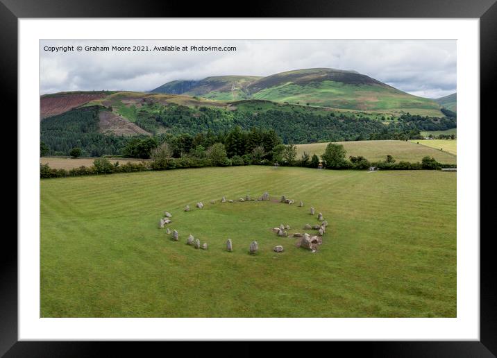 Castlerigg and Skiddaw Framed Mounted Print by Graham Moore