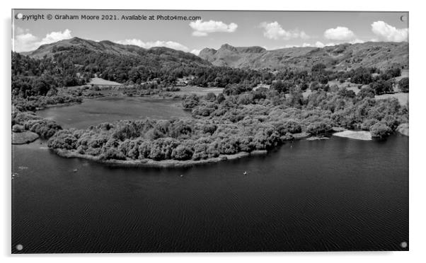 Elterwater and the Langdale Pikes Acrylic by Graham Moore