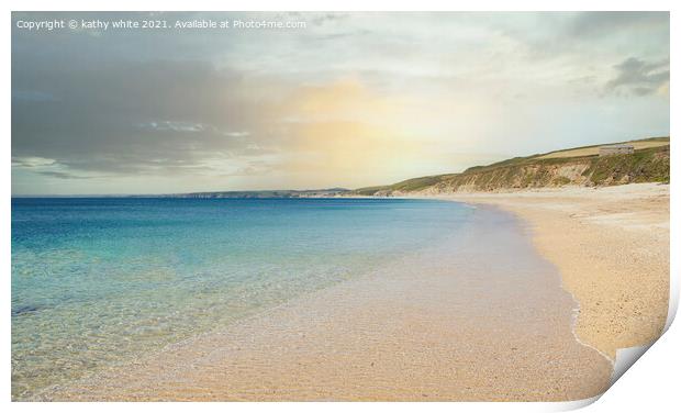 Gunwalloe  Cornish,Beach , Fishing Cove  Print by kathy white