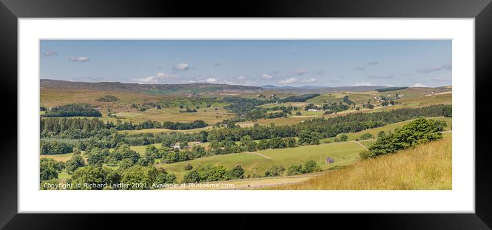 Upper Teesdale Summer Panorama from Stable Edge Framed Mounted Print by Richard Laidler