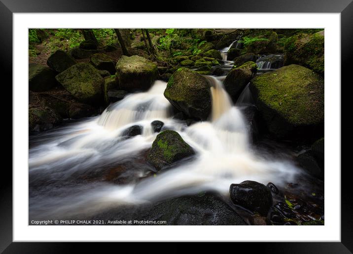 Wyming brook in the Peak district 566 Framed Mounted Print by PHILIP CHALK