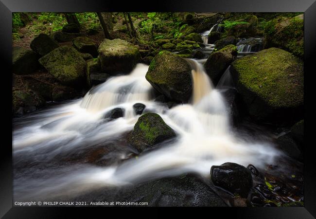 Wyming brook in the Peak district 566 Framed Print by PHILIP CHALK