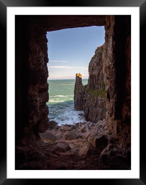 St Govan's Chapel Framed Mounted Print by stuart bingham