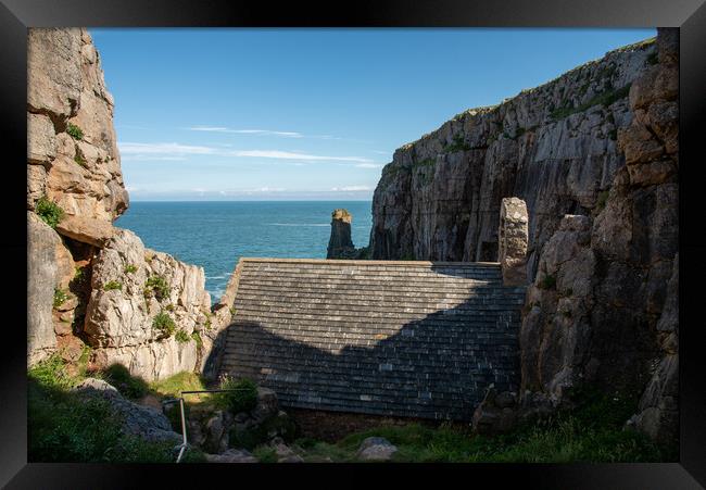 St Govan's Chapel Framed Print by stuart bingham